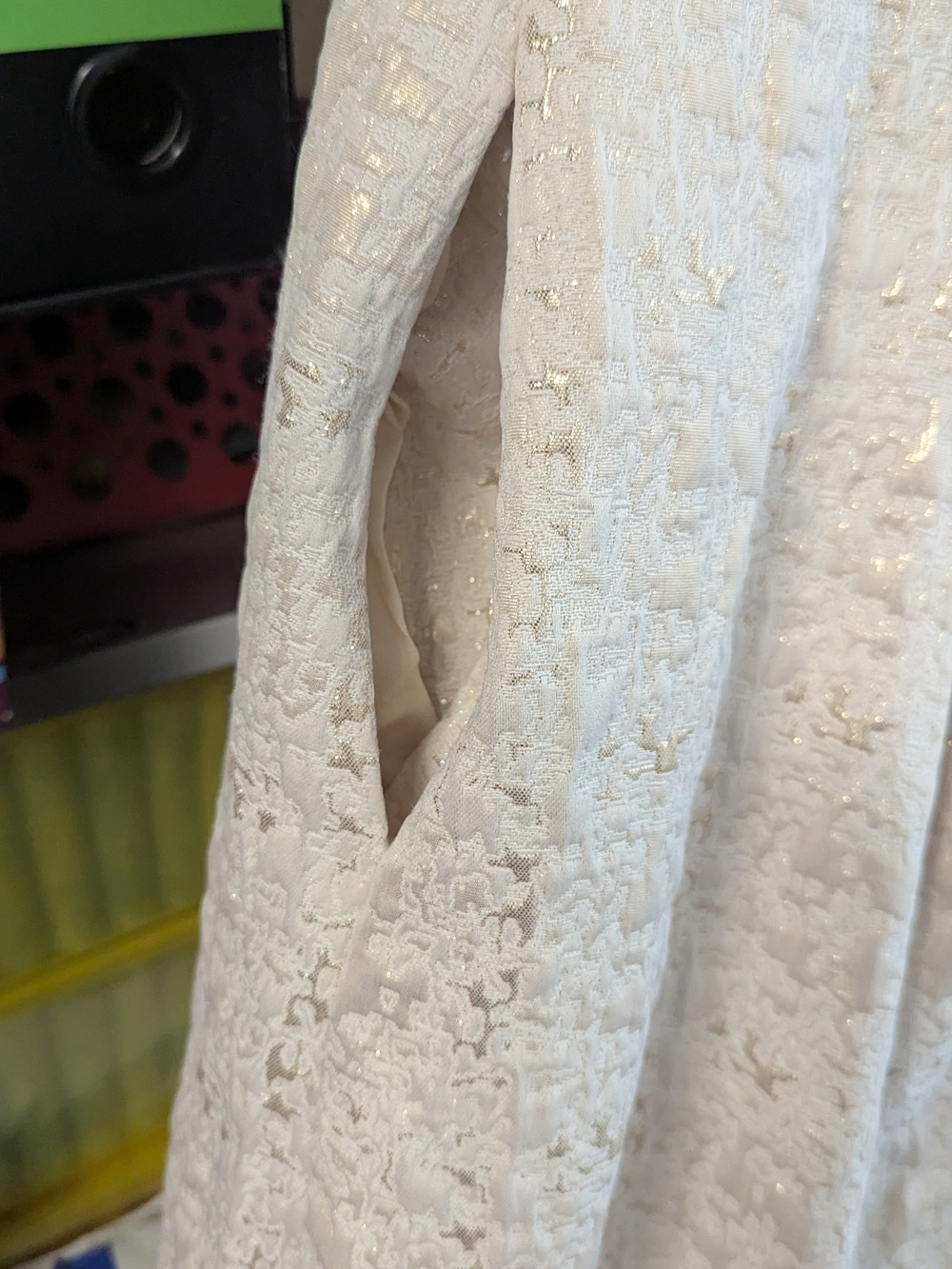 Vince Camuto Strapless Textured Cocktail Dress with Beaded Neckline - Picture 6 of 6